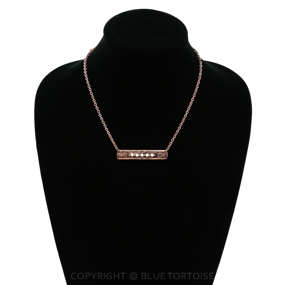 Western Semi Stone Bar Necklace - Image 2