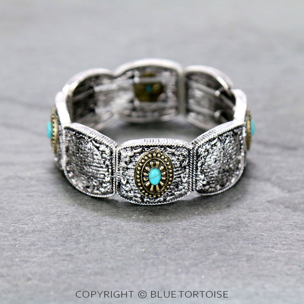 Western Style Concho Stretch Bracelet