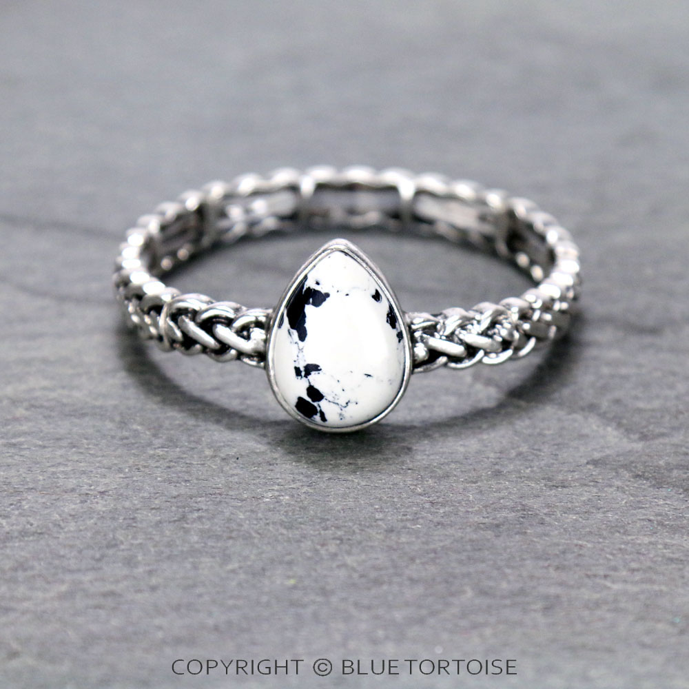 Western Semi Stone Twist Stretch Bracelet