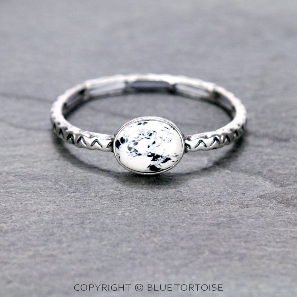 Western Semi Stone Stretch Bracelet