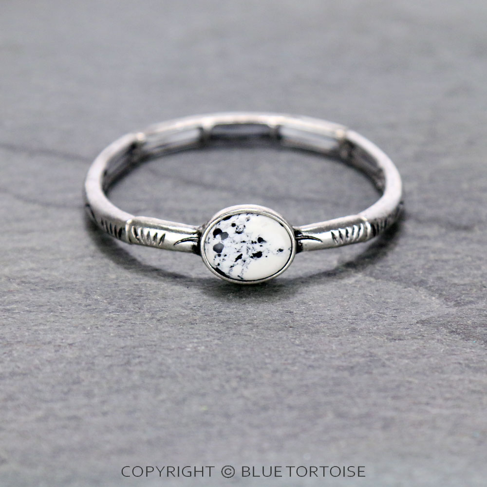 Western Semi Stone Stretch Bracelet