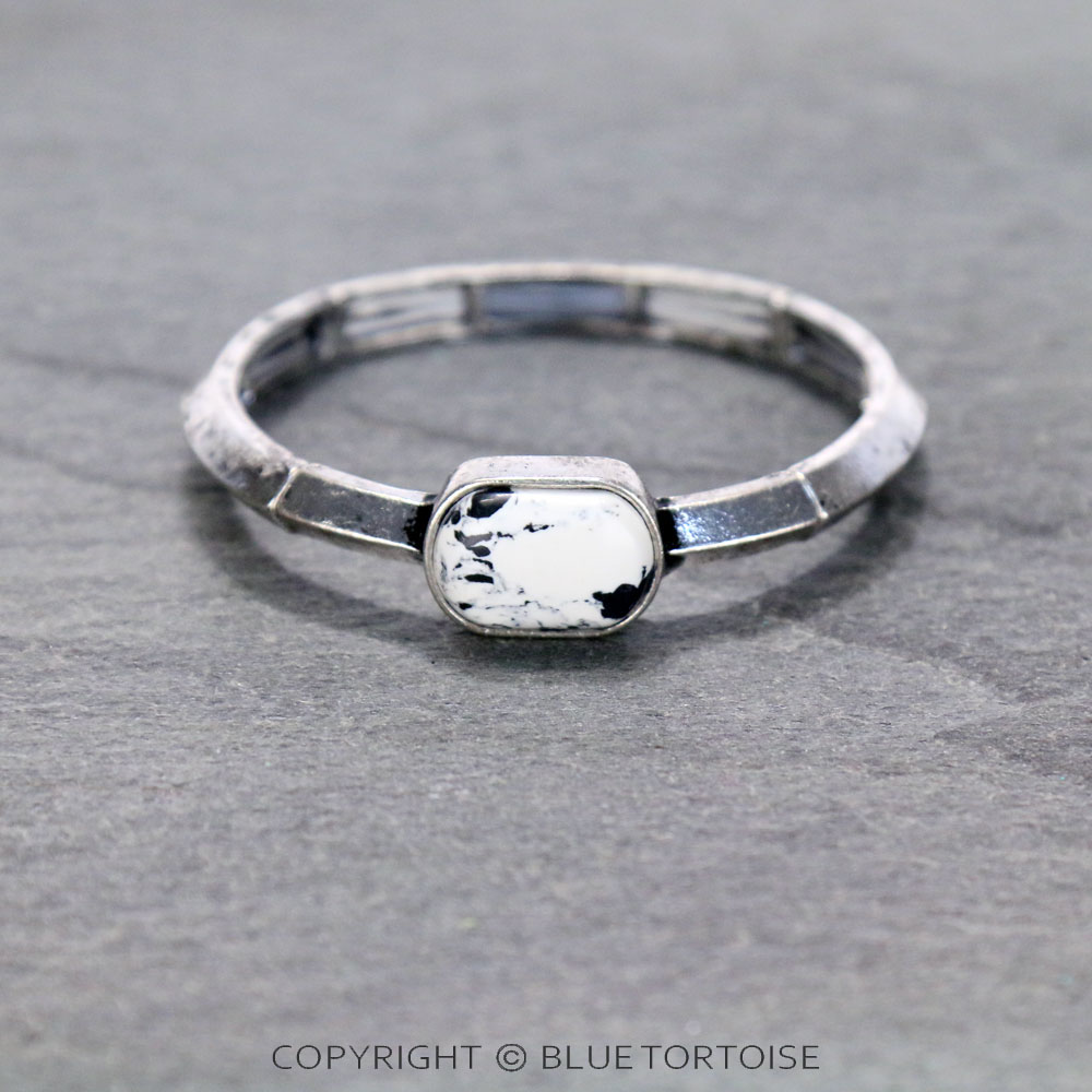 Western Semi Stone Stretch Bracelet