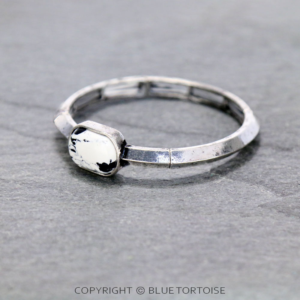 Western Semi Stone Stretch Bracelet - Image 2