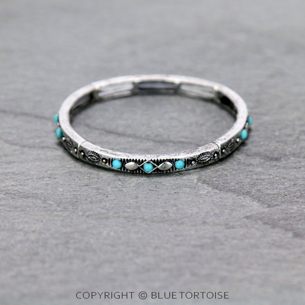 Tailored Semi Stone Stretch Bracelet
