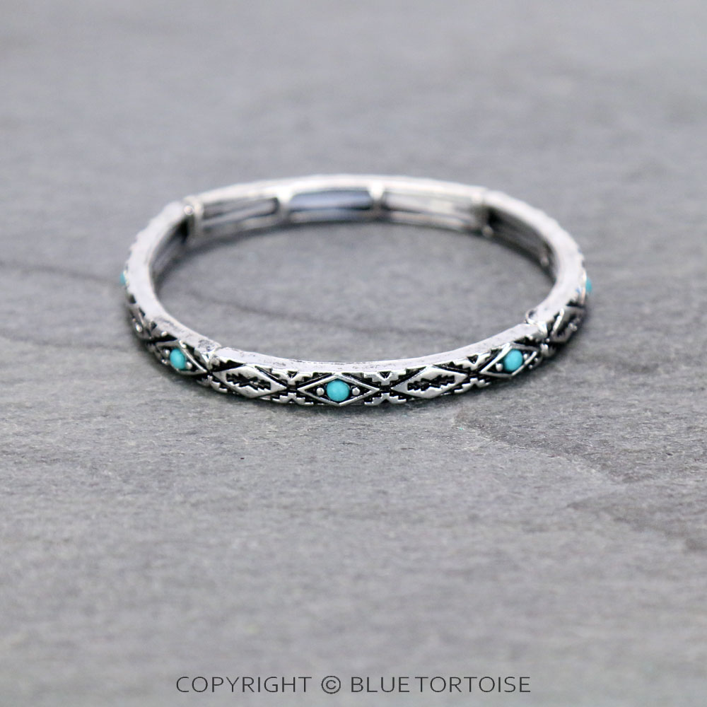 Tailored Semi Stone Stretch Bracelet