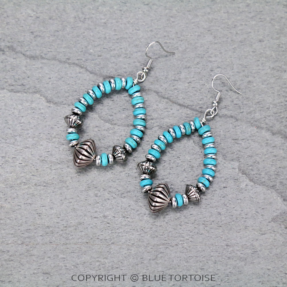 Western Bead Dangle Earrings