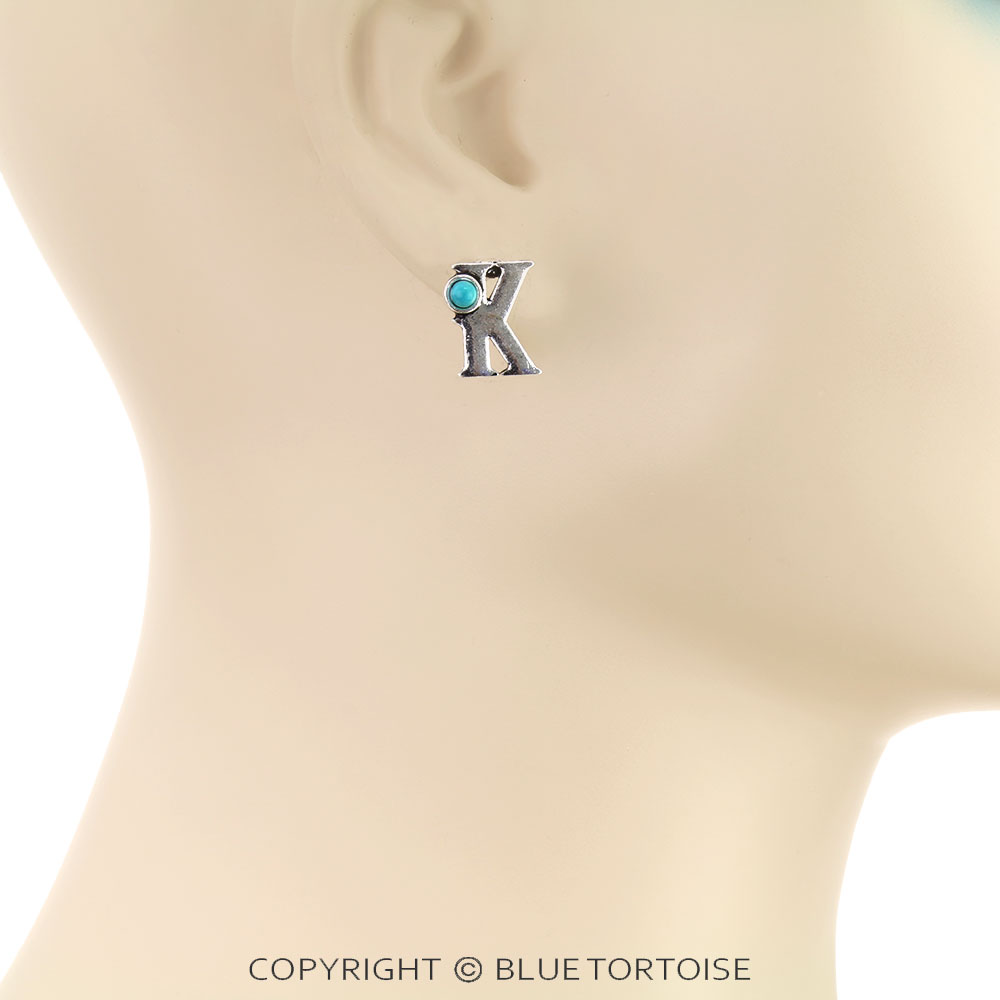 3 Pair Western Initial Earring Set - Image 2