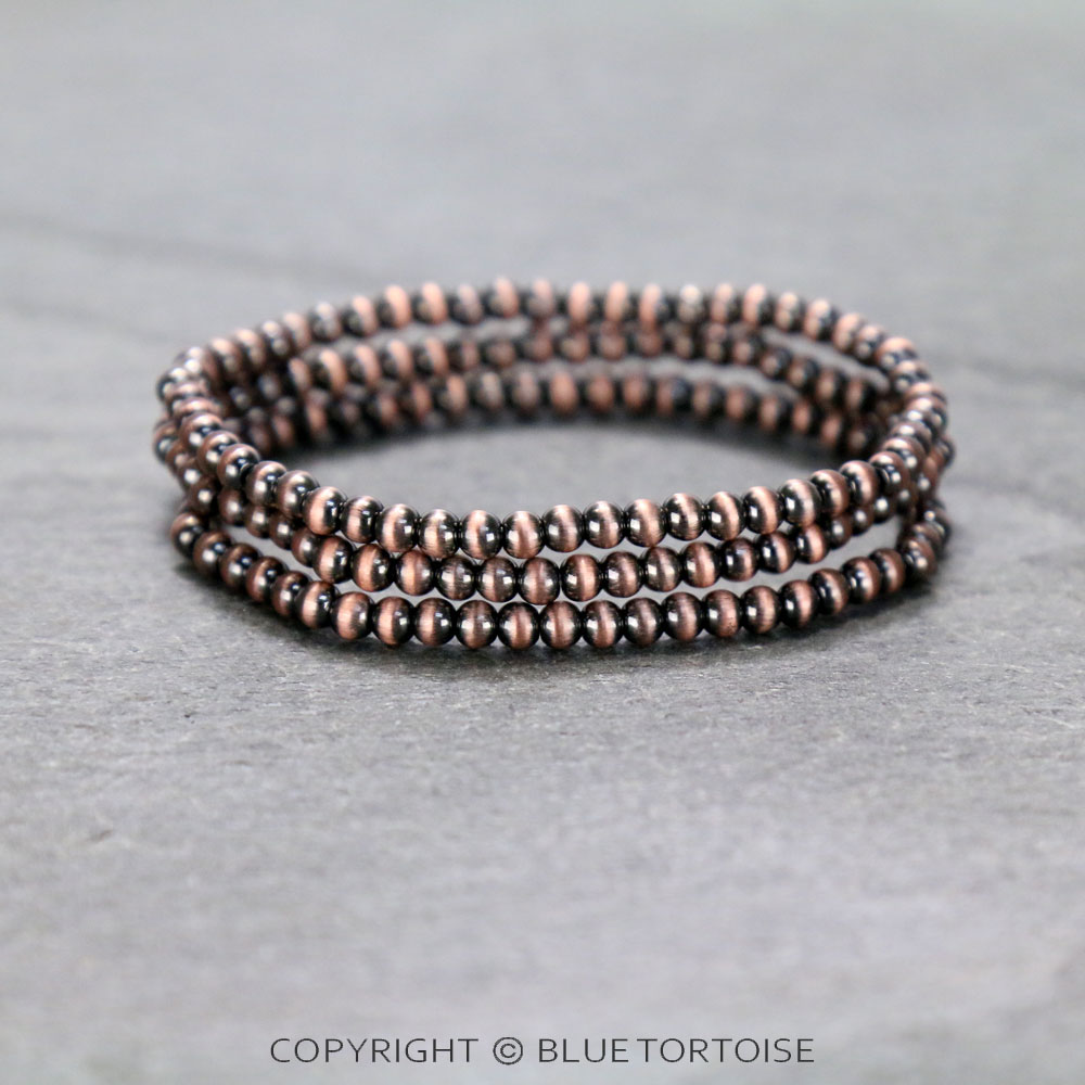Navajo Style Pearl Stackable Bracelet