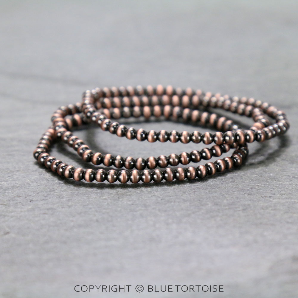Navajo Style Pearl Stackable Bracelet - Image 2