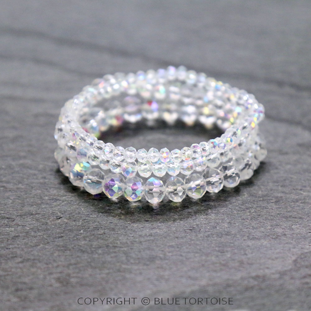 Small Crystal Bead Stackable Stretch Bracelet