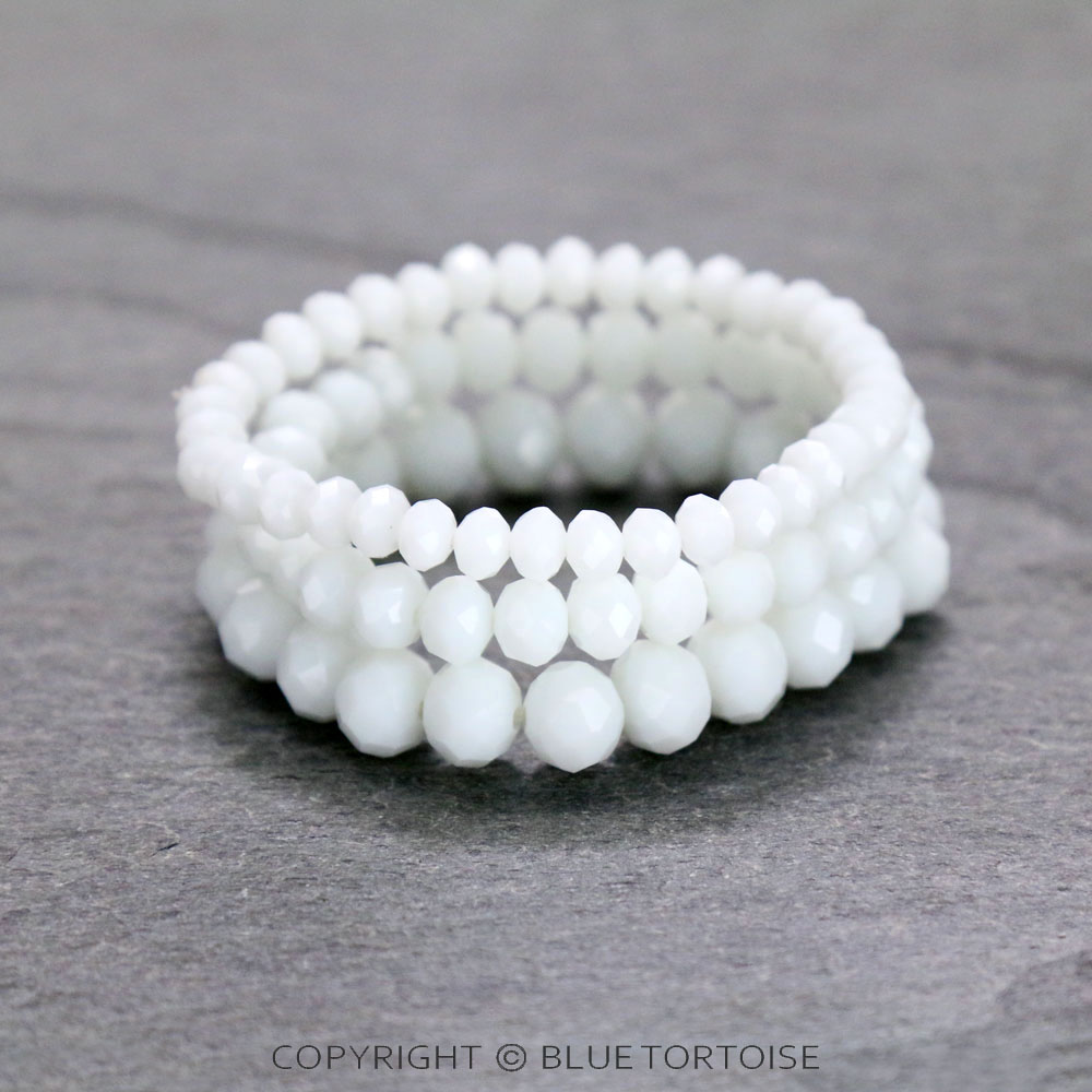 Large Crystal Bead Stackable Stretch Bracelet