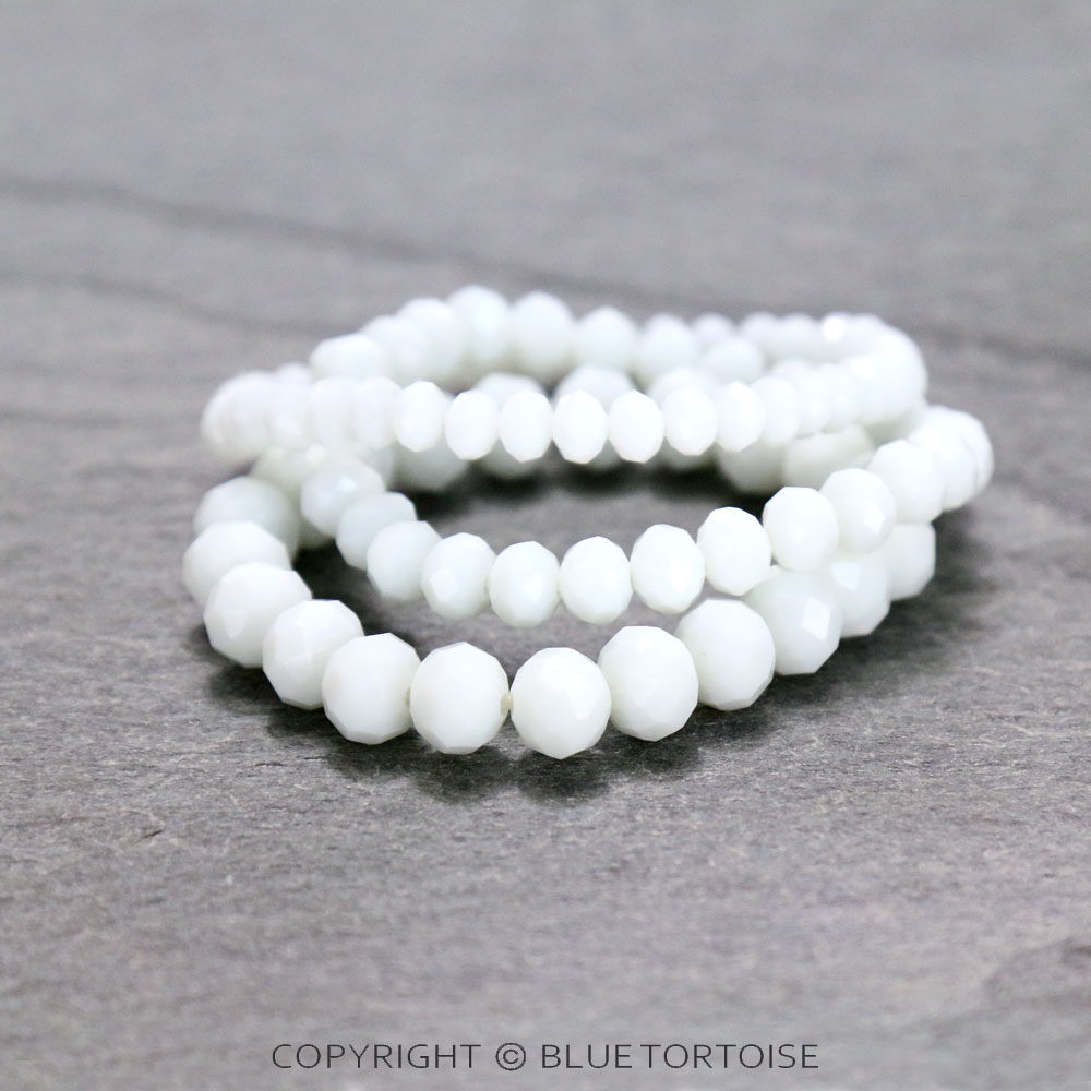 Large Crystal Bead Stackable Stretch Bracelet - Image 2
