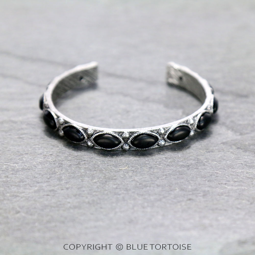 Western Oval Stone Cuff Bracelet