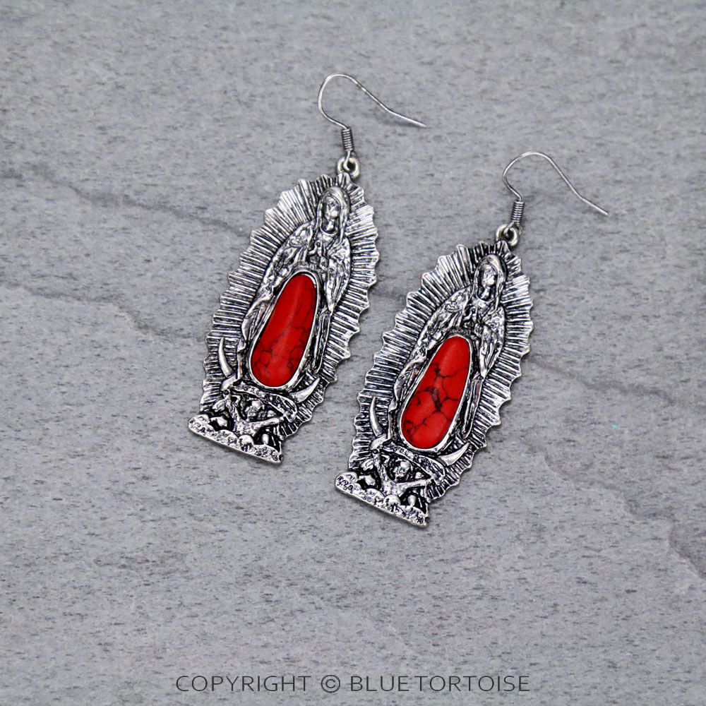 Mother of Guadalupe Dangle Earrings
