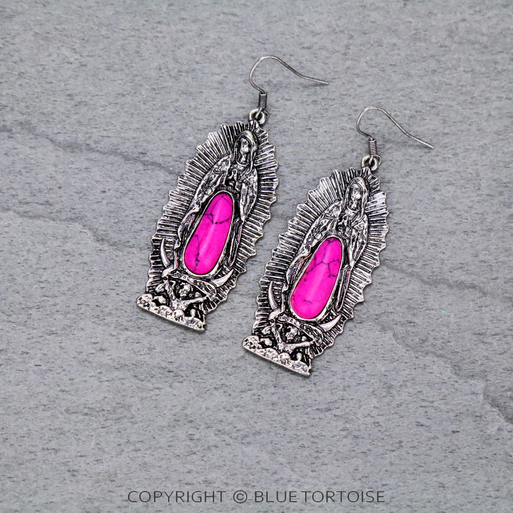 Mother of Guadalupe Dangle Earrings