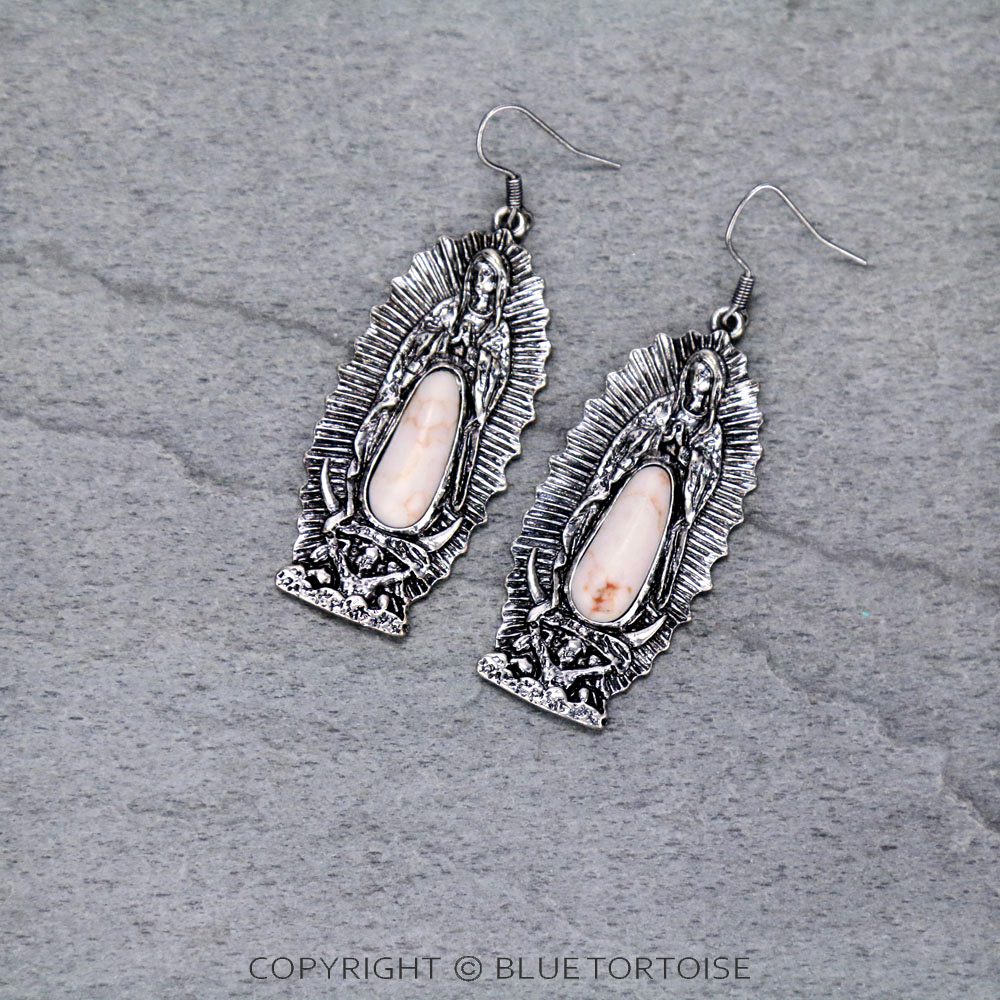 Mother of Guadalupe Dangle Earrings