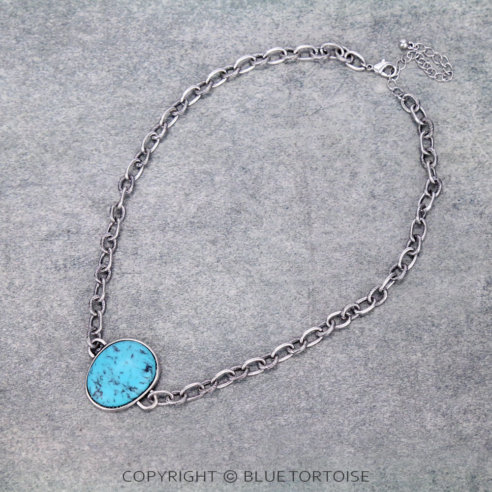 Western Stone Pendant Necklace