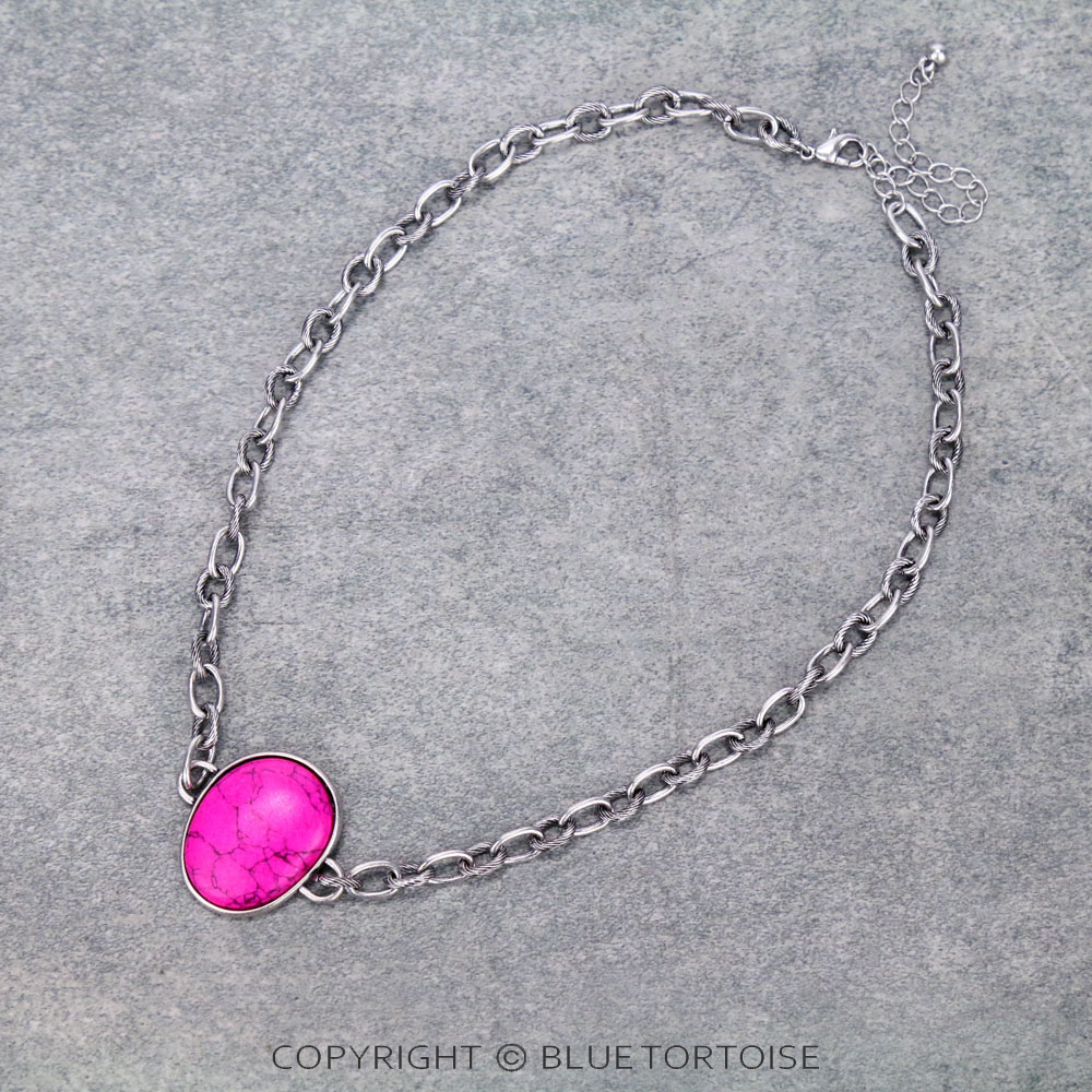 Western Stone Pendant Necklace