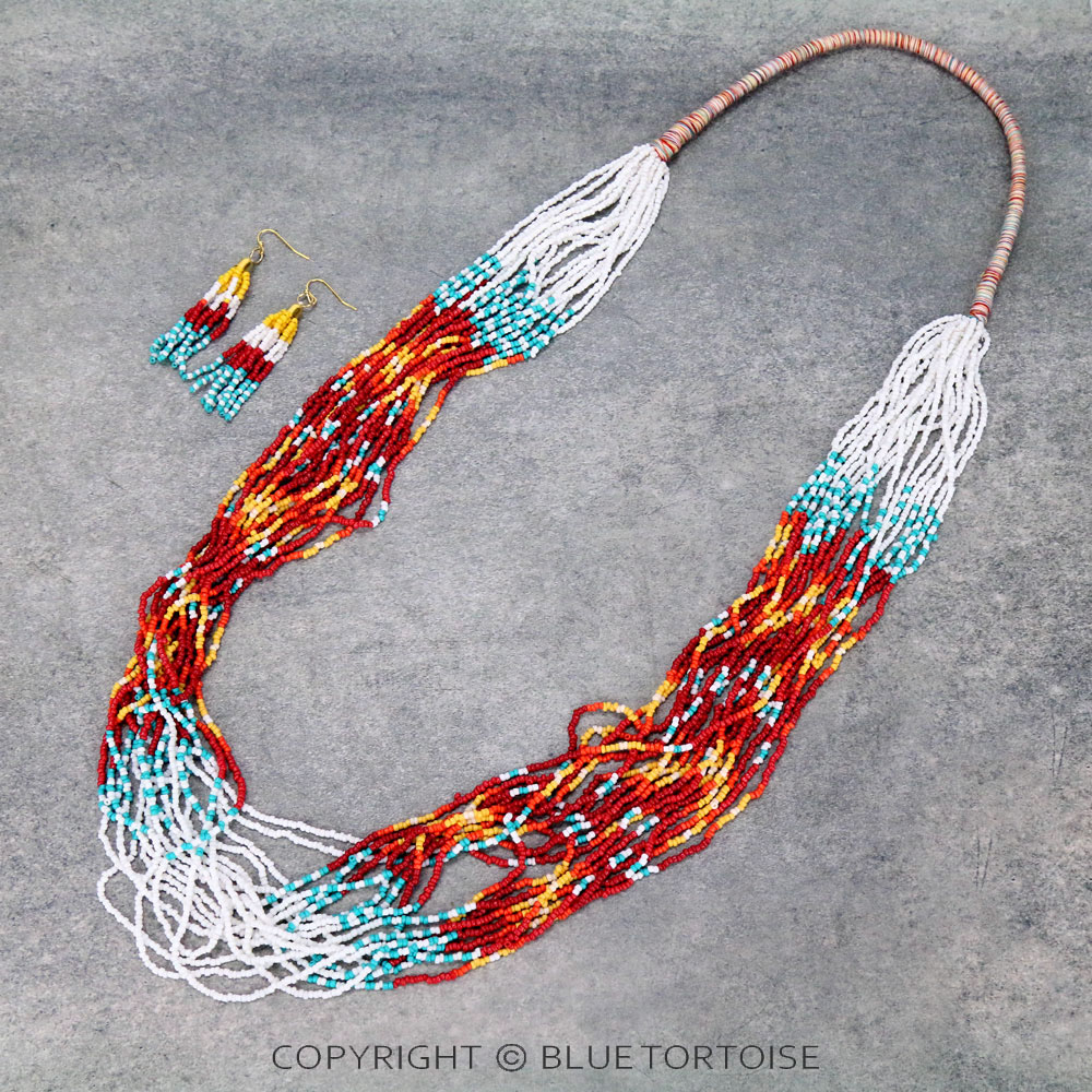 Seed Bead Multi Layered Necklace Set