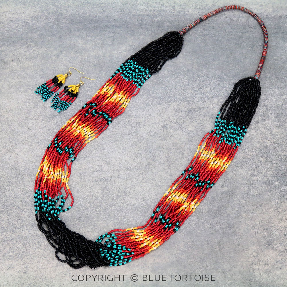 Seed Bead Multi Layered Necklace Set