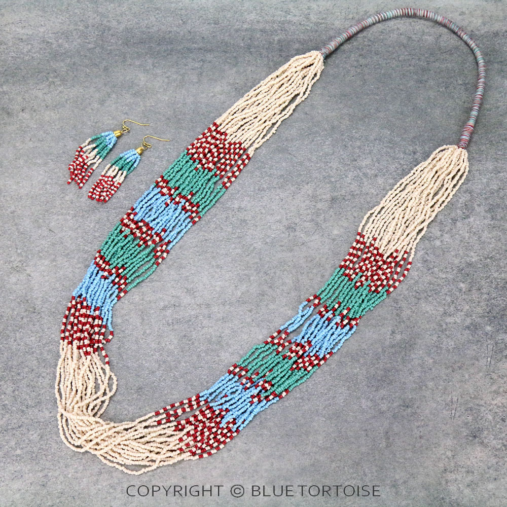 Seed Bead Multi Layered Necklace Set