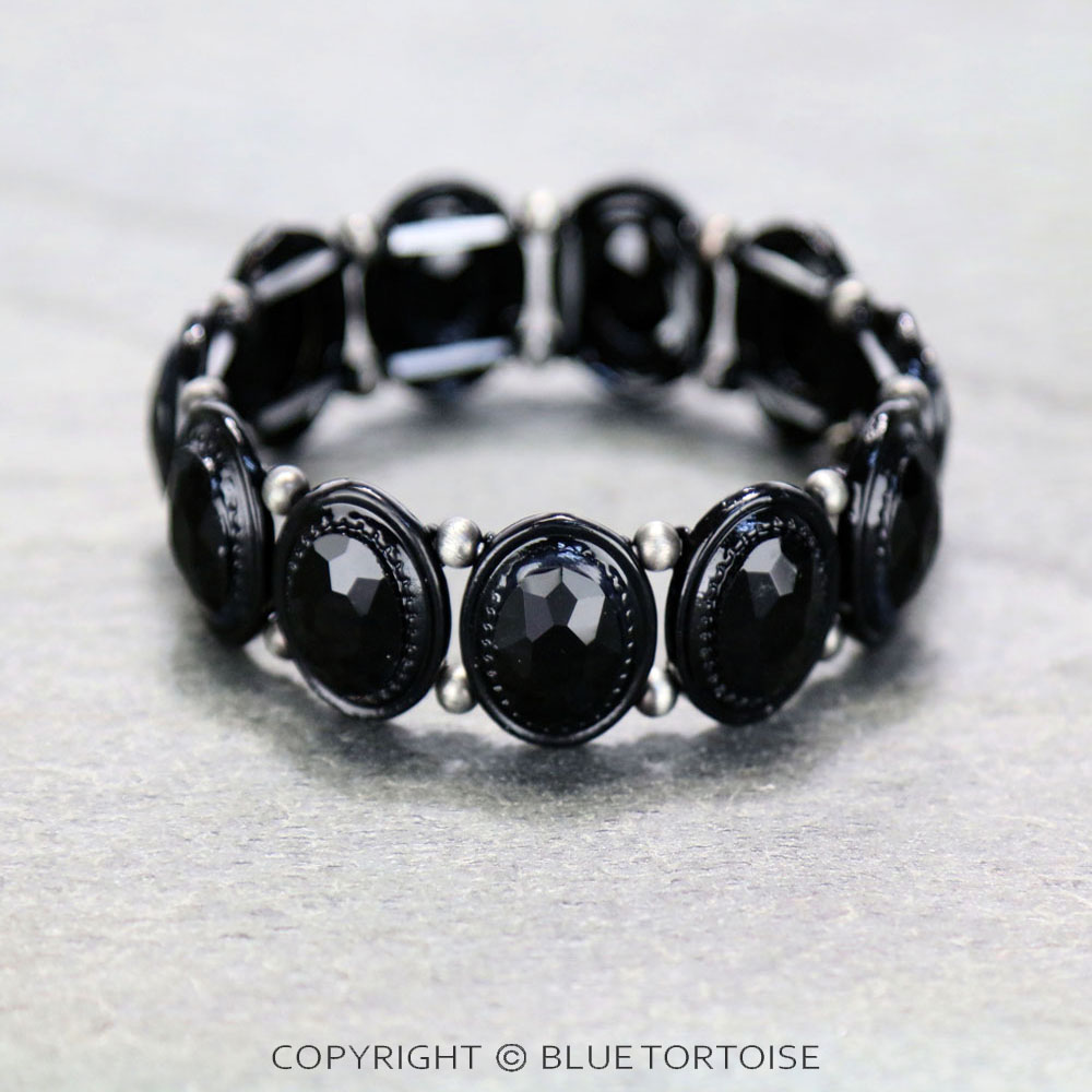 Glass Stone Stretch Bracelet