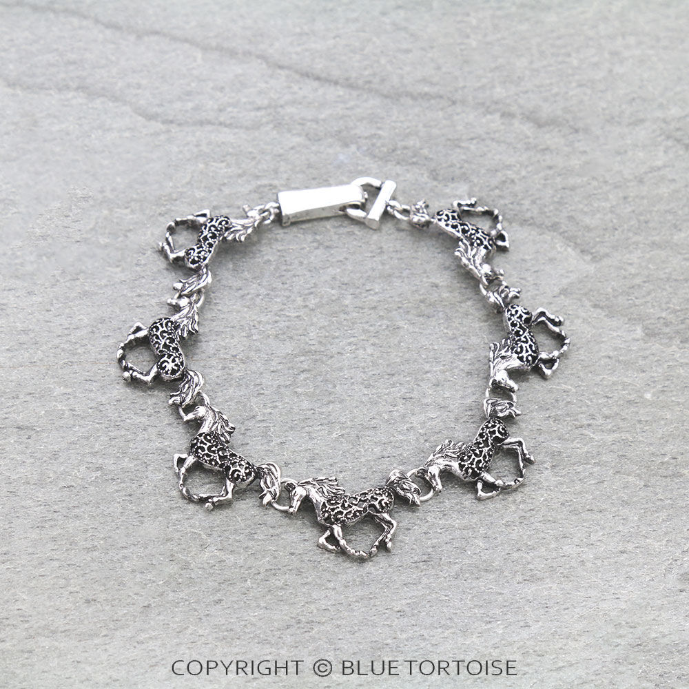 Western Filigree Horse Link Bracelet