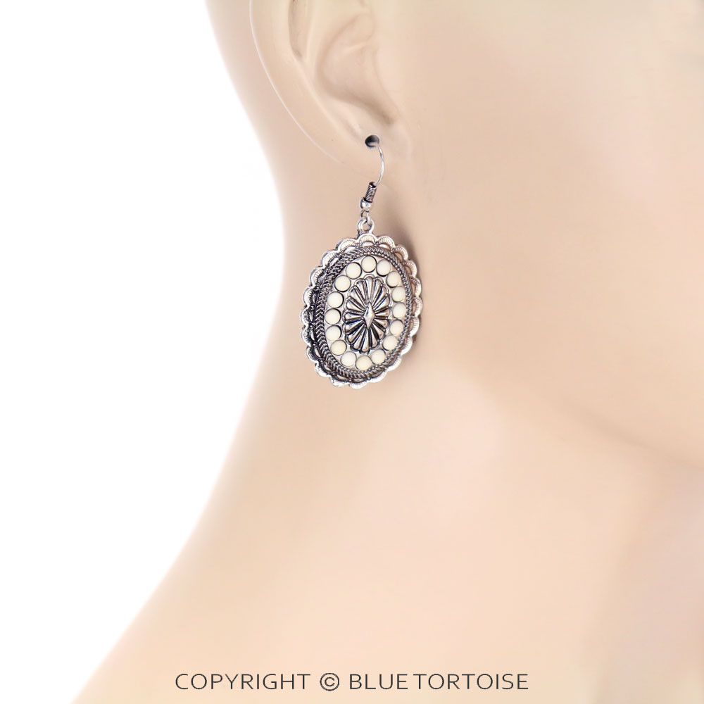 Western Concho Dangle Earrings - Image 2