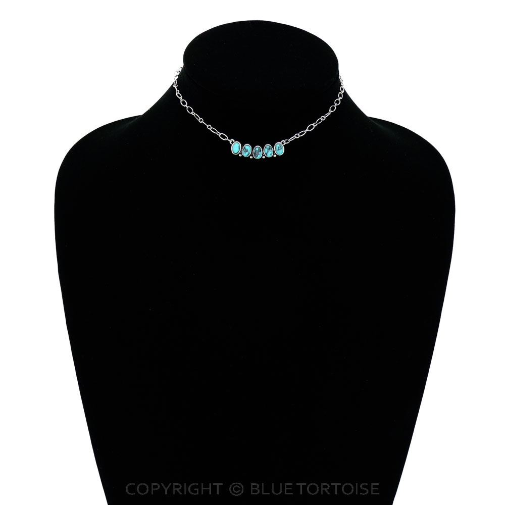 Stone Bar Pendant Choker - Image 2