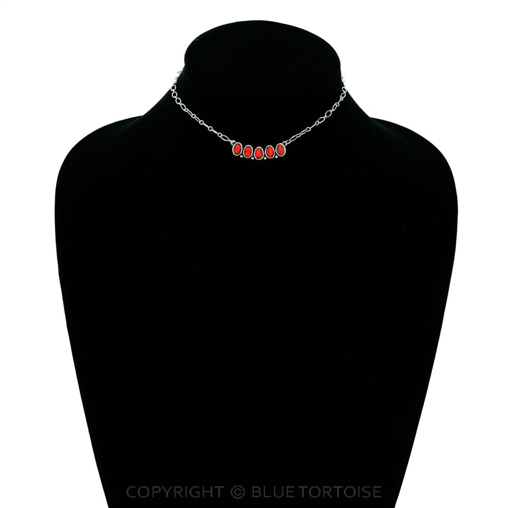 Stone Bar Pendant Choker - Image 2