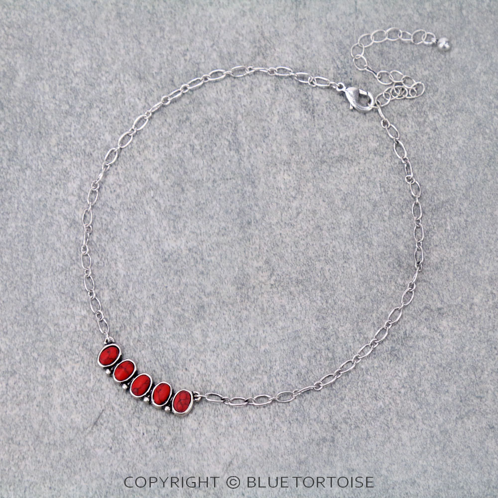 Stone Bar Pendant Choker