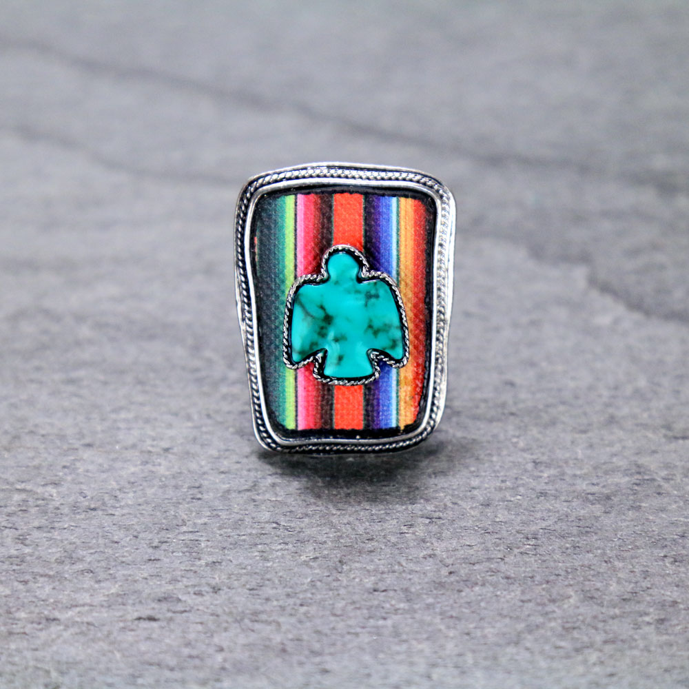 Western Thunderbird Serape Cuff Ring