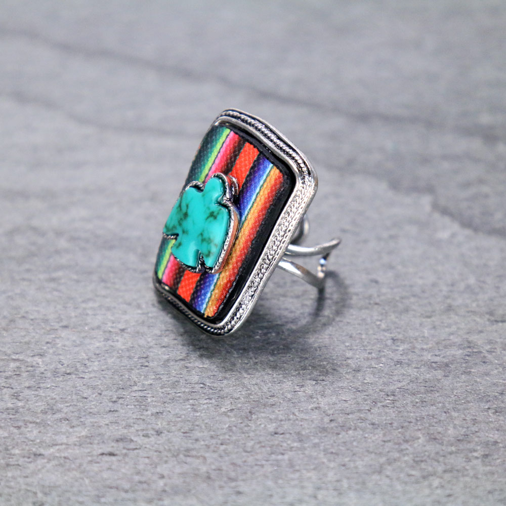 Western Thunderbird Serape Cuff Ring - Image 3