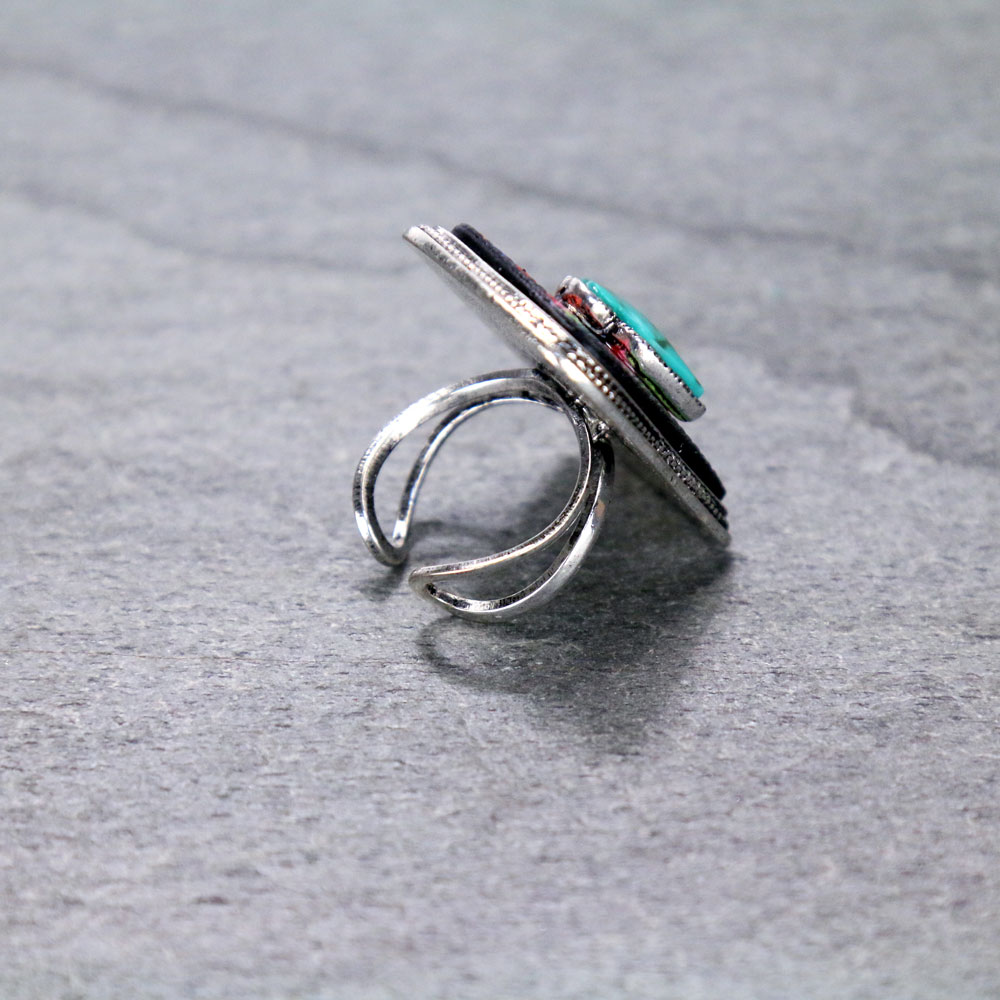 Western Thunderbird Serape Cuff Ring - Image 2