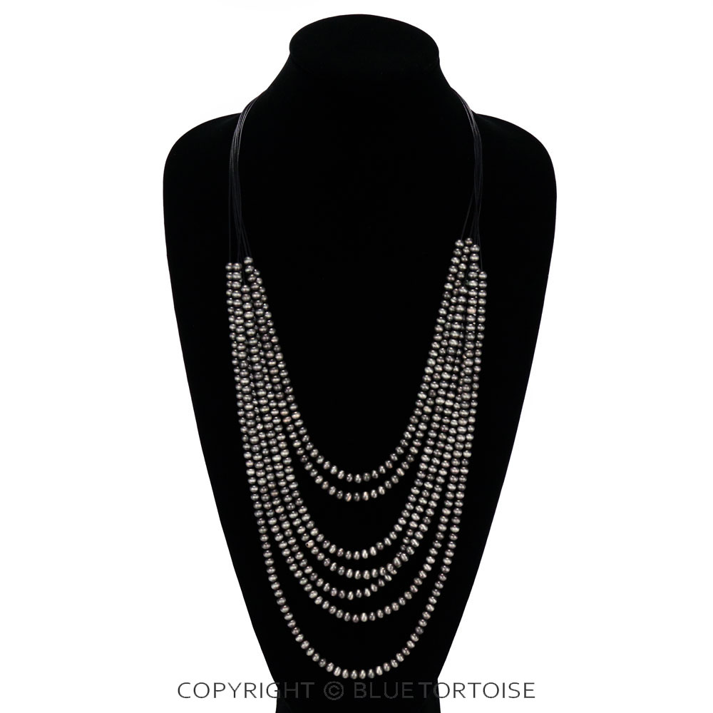 Navajo Style Pearl Layered Necklace - Image 2