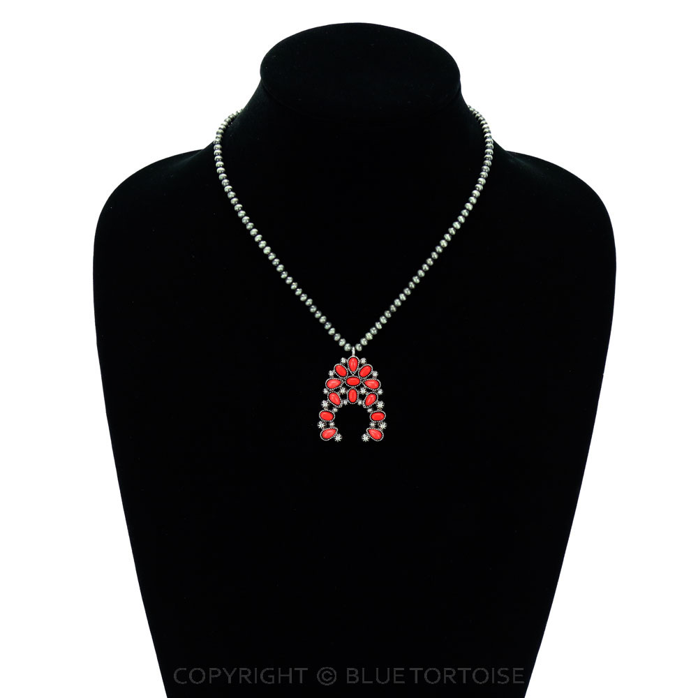 Squash Blossom Pendant Necklace - Image 2
