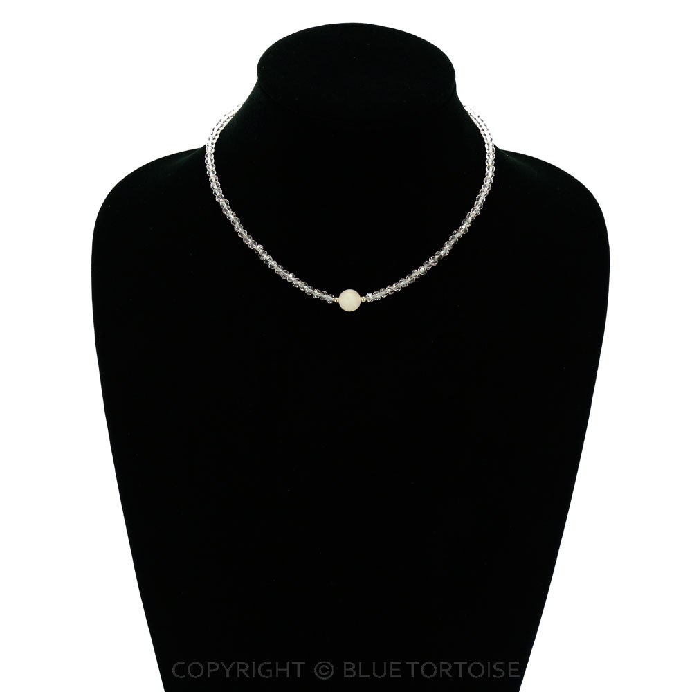 Glass Bead with Semi Stone Necklace - Image 2