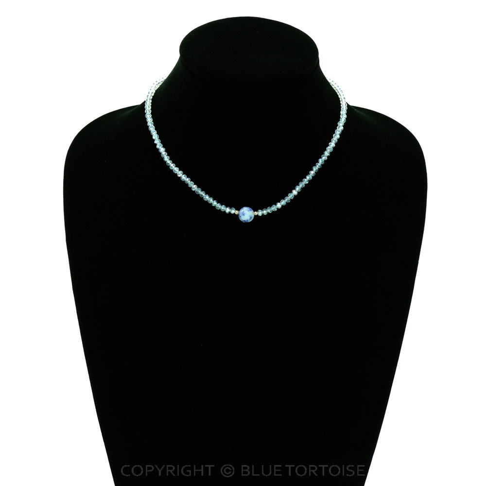 Glass Bead with Semi Stone Necklace - Image 2