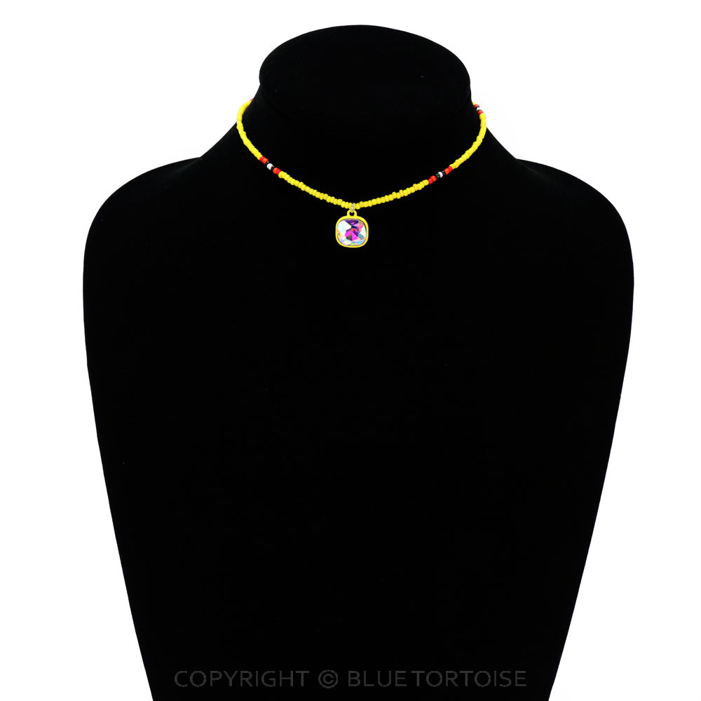 Seed Bead with Glass Stone Choker - Image 2