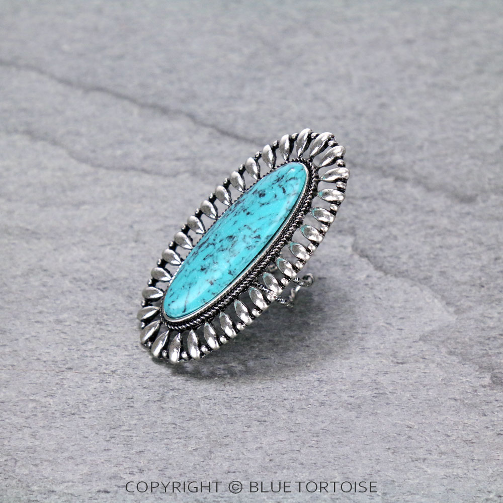 Concho Stone Adjustable Ring - Image 3