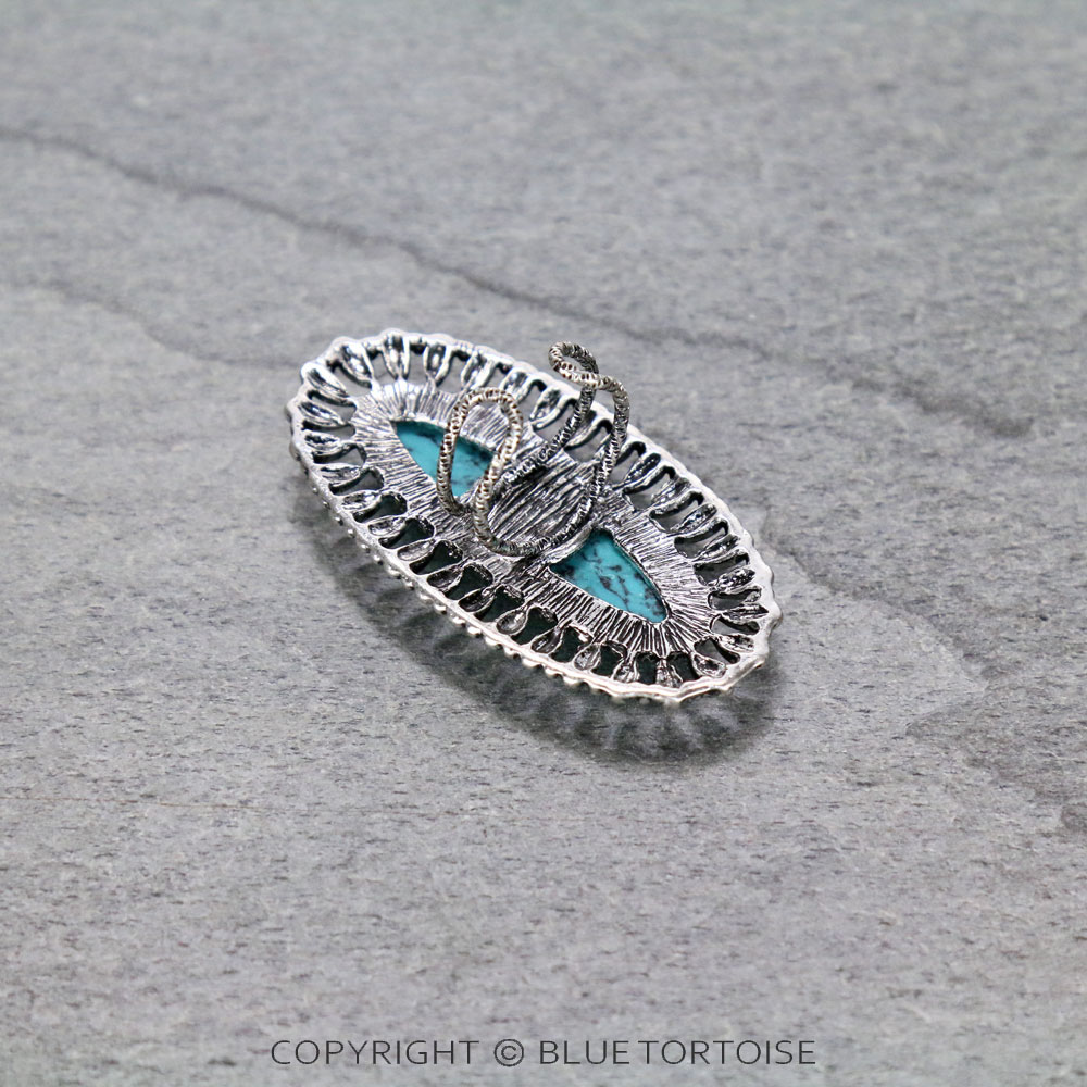 Concho Stone Adjustable Ring - Image 2
