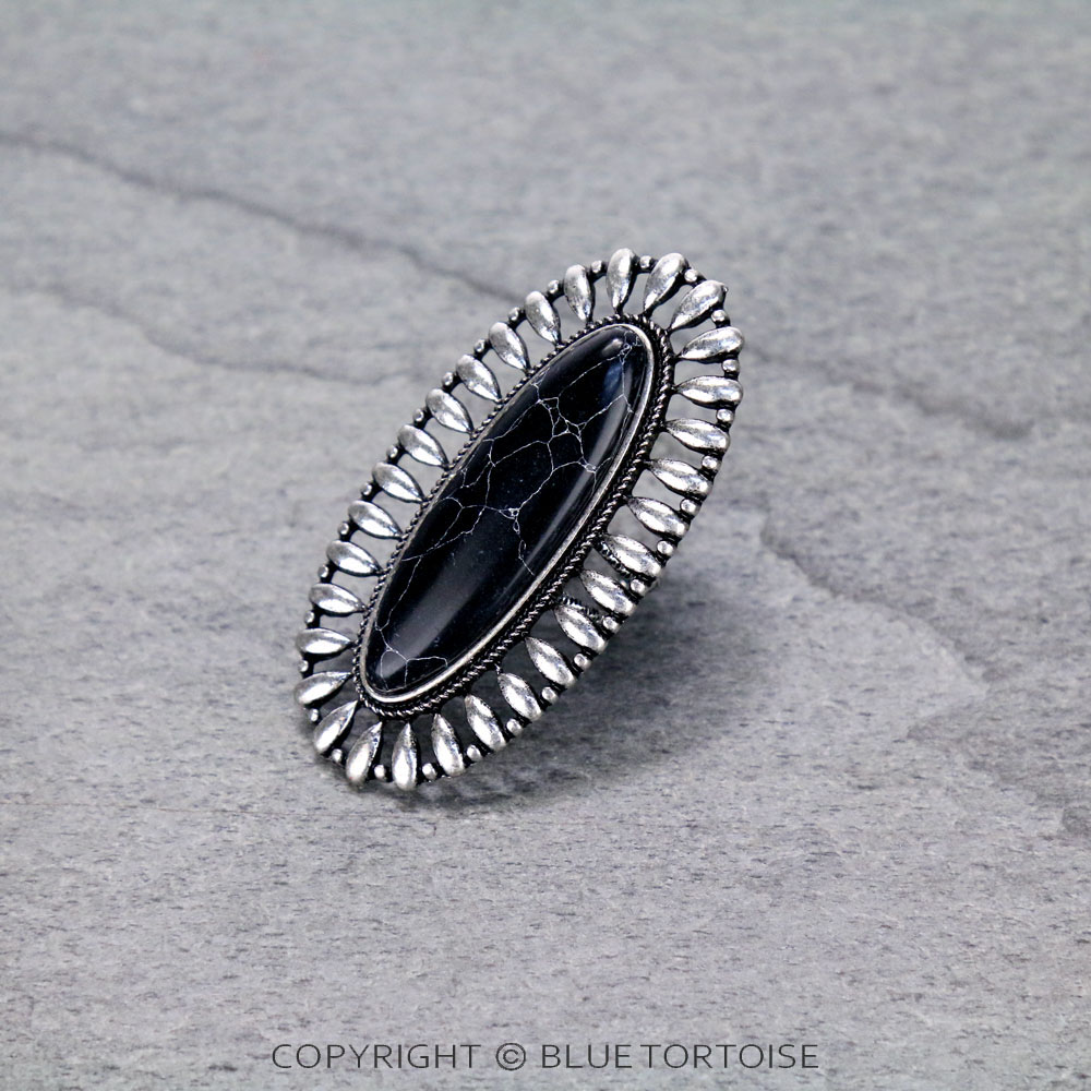 Concho Stone Adjustable Ring - Image 3