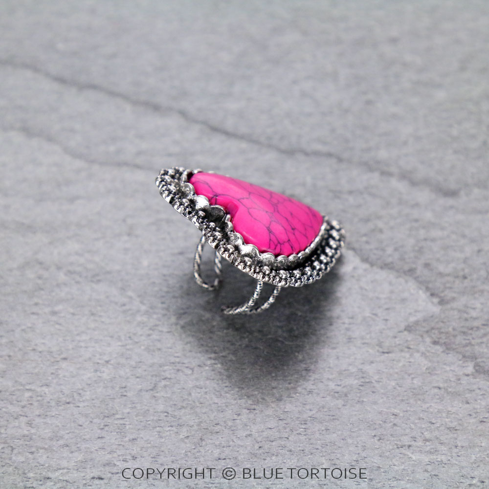 Heart Stone Adjustable Ring - Image 2