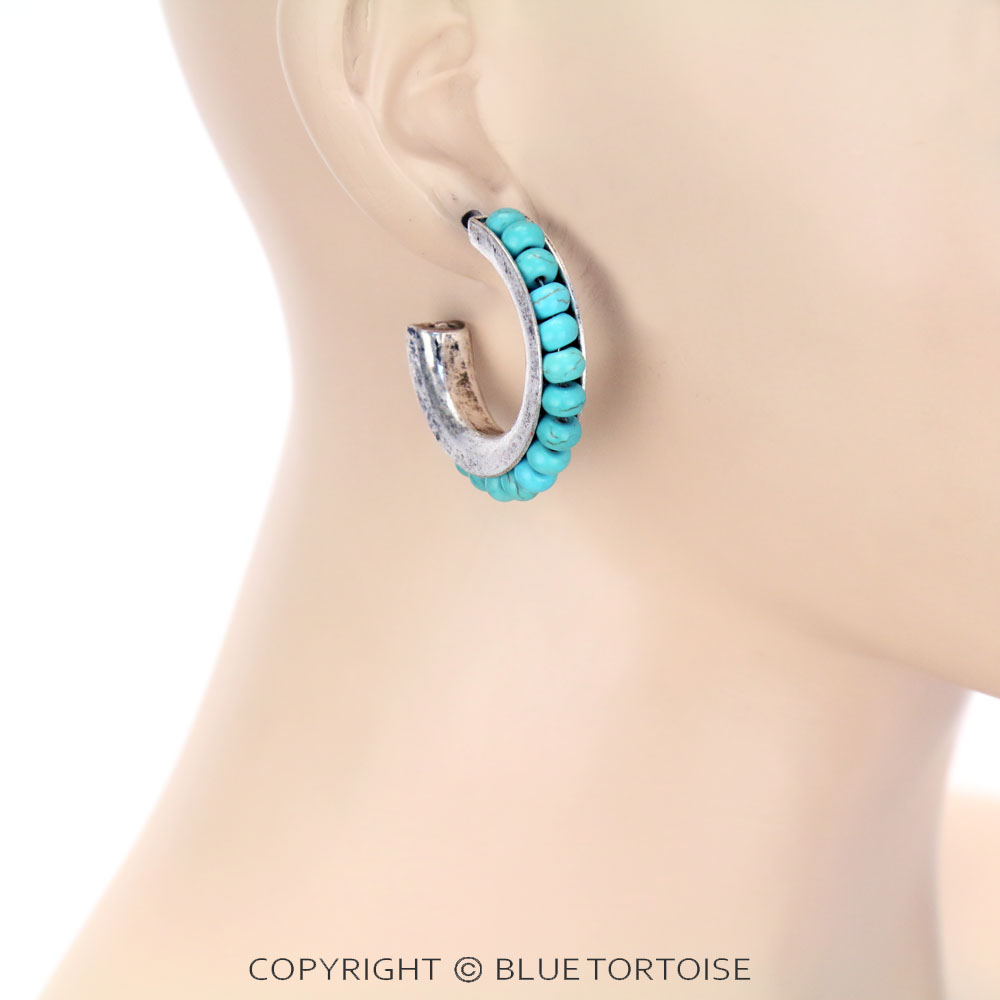Bead Hoop Earrings - Image 2