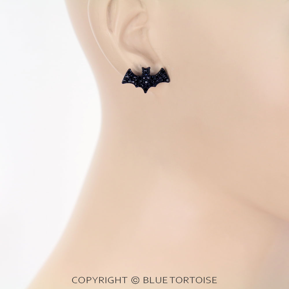 Halloween Bat Stud Earrings - Image 2