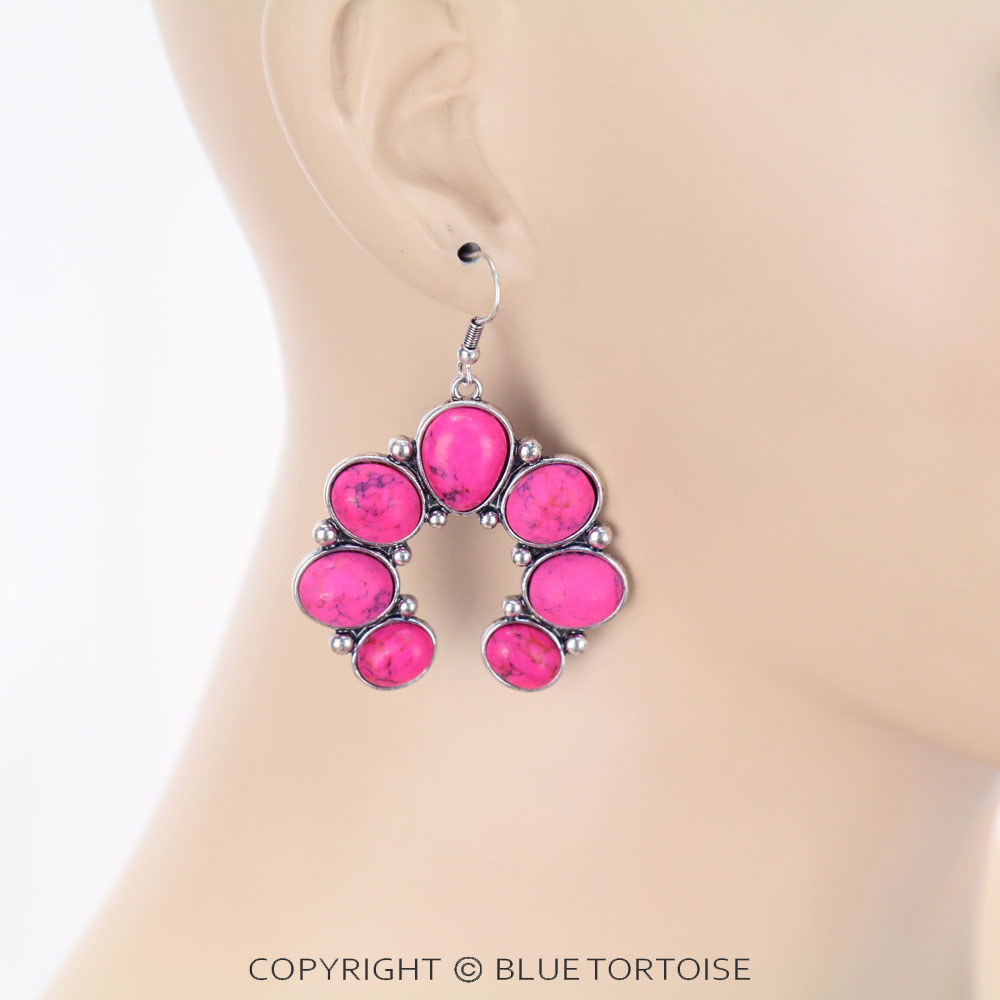 Squash Blossom Dangle Earrings - Image 2