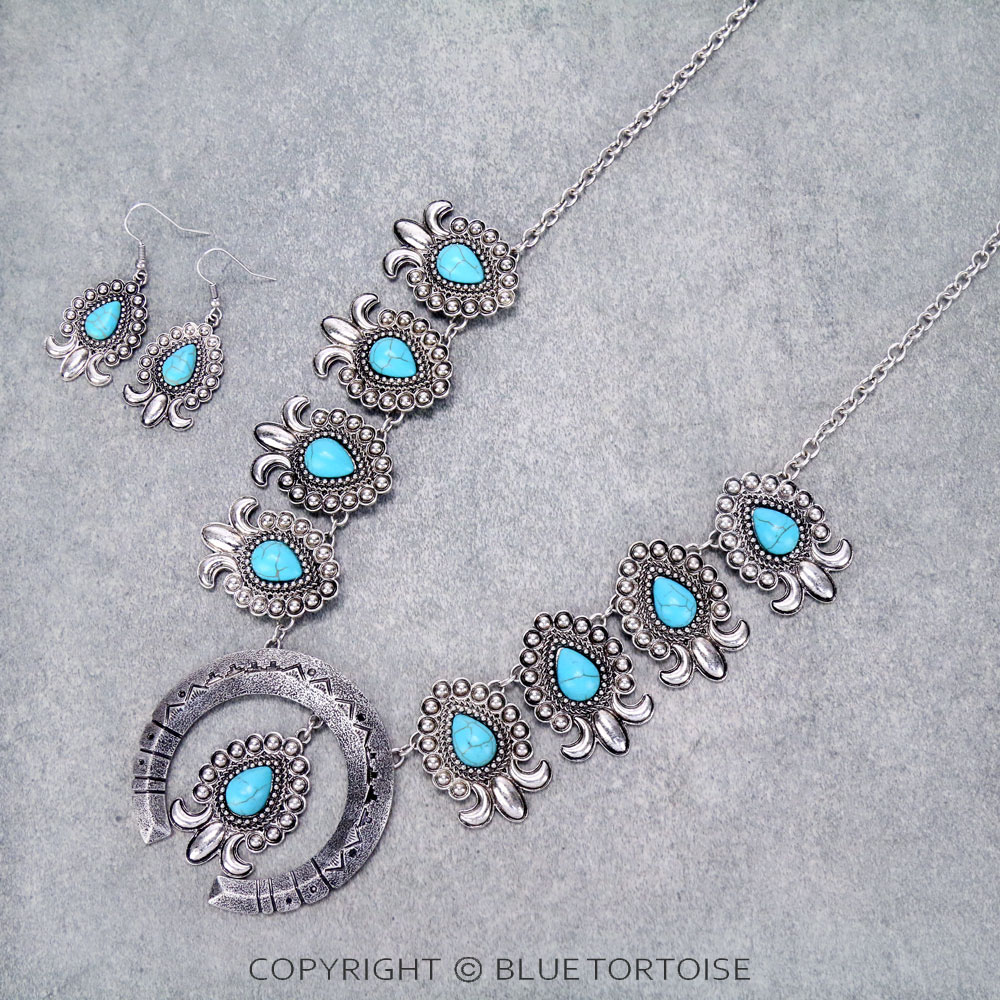 Western Squash Blossom Necklace Set