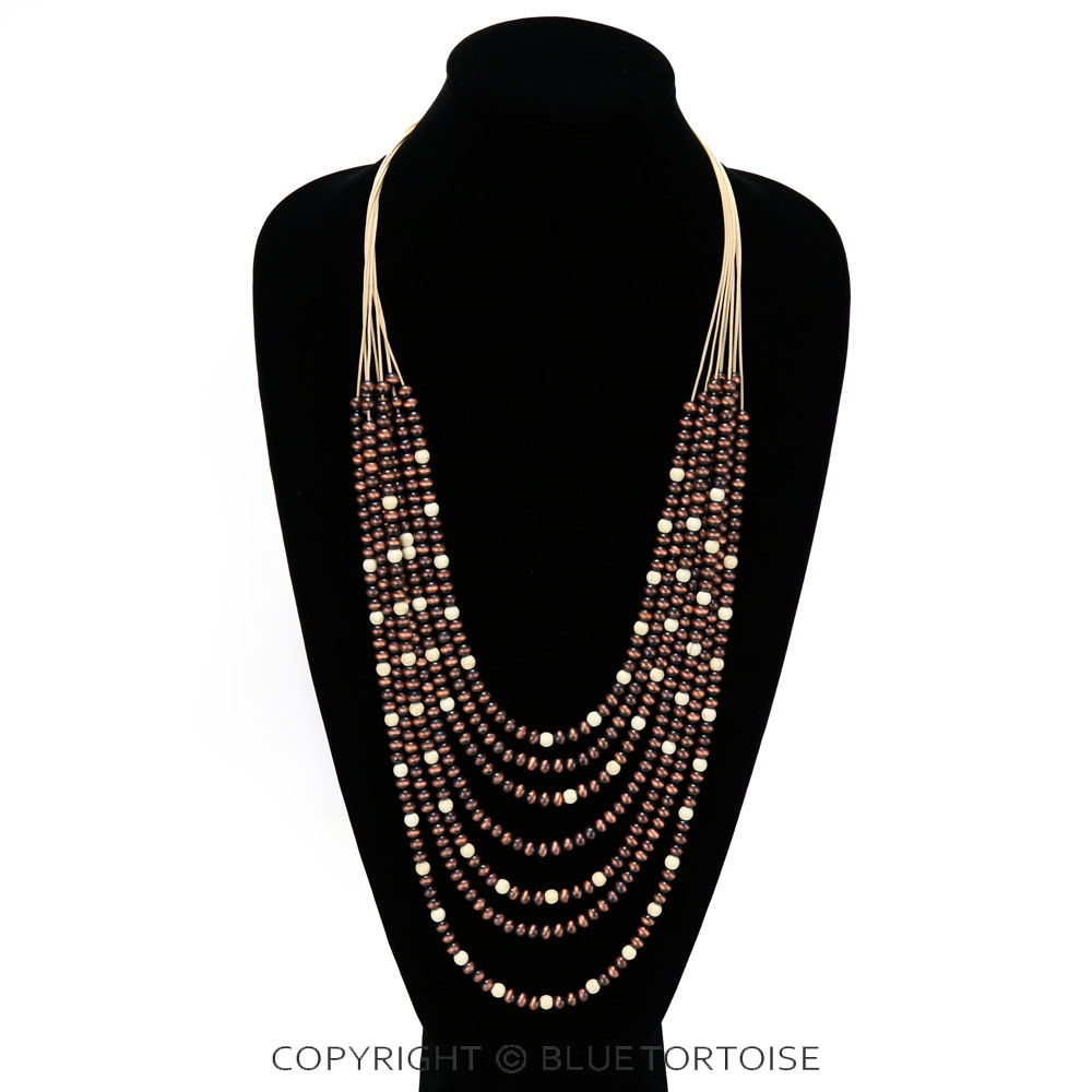 Navajo Style Pearl Layered Necklace - Image 2