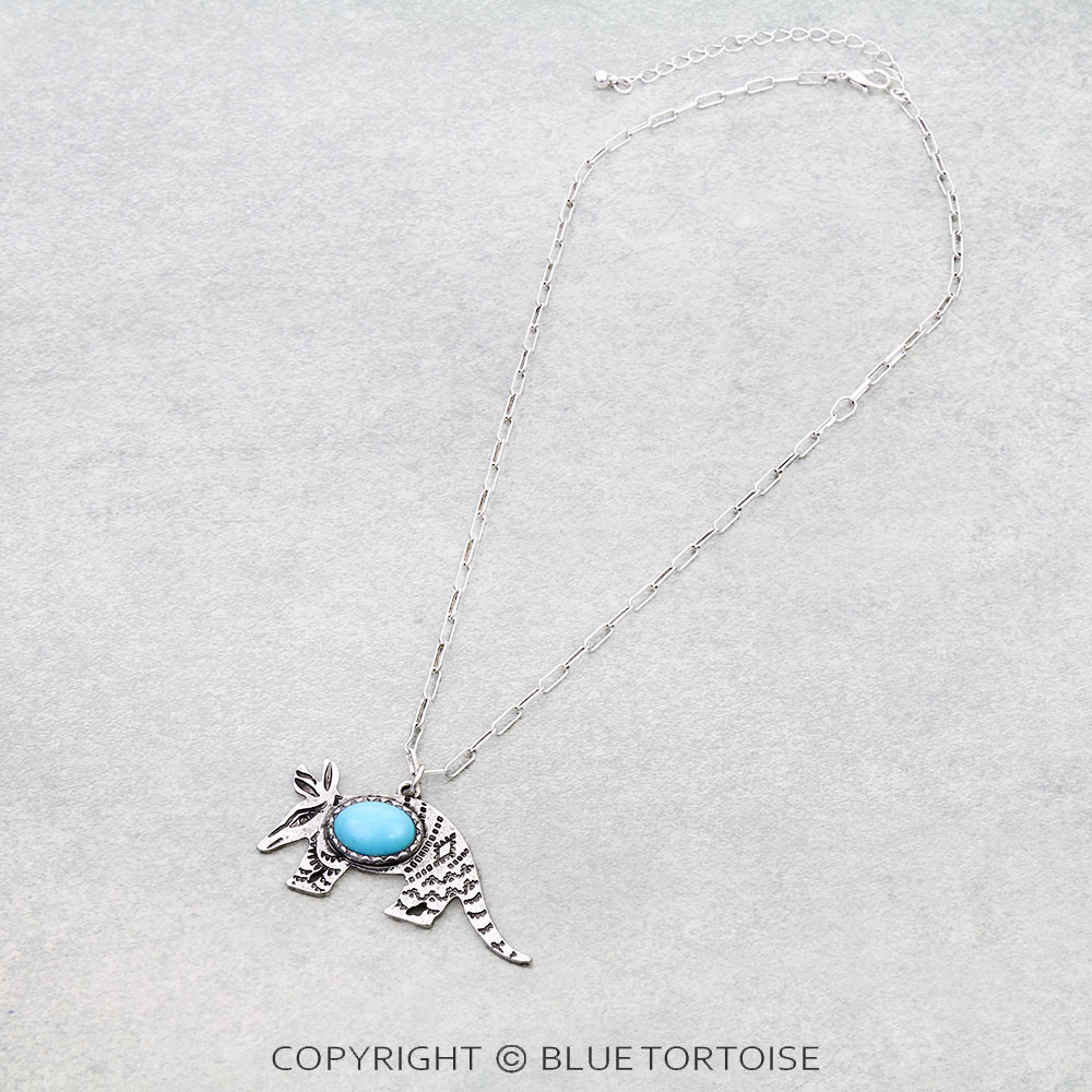 Western Armadillo Stone Necklace