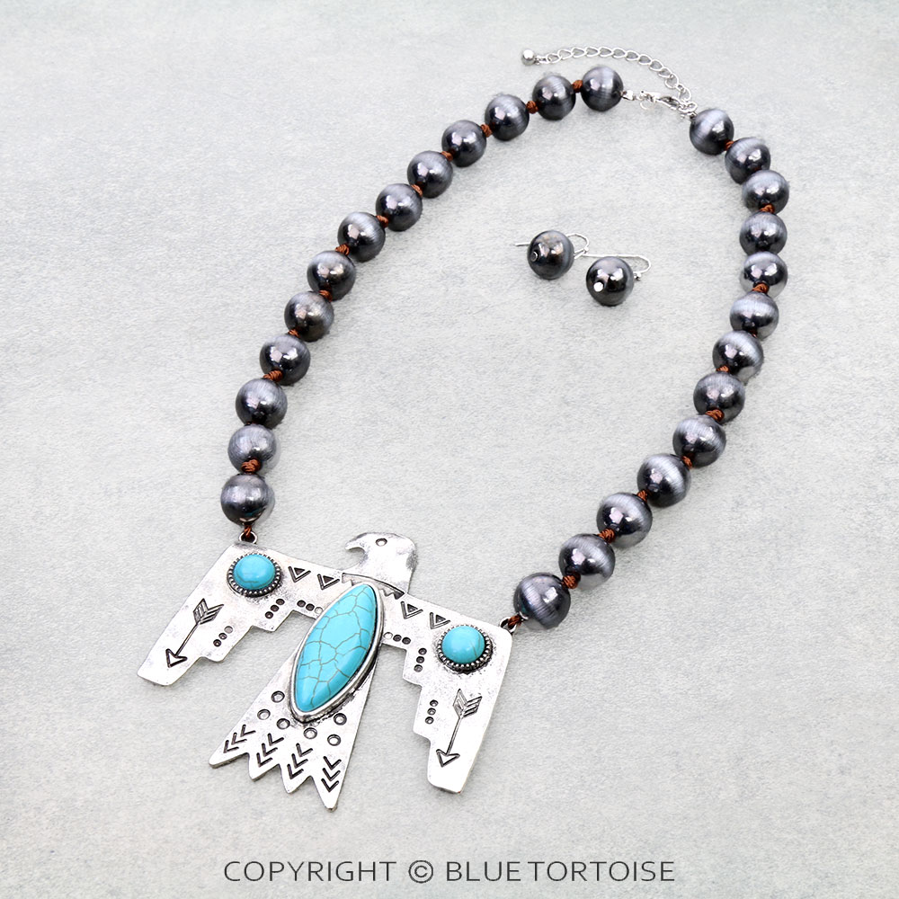 Western Thunderbird Pendant Necklace Set